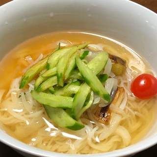 ねぎだらけの冷麺